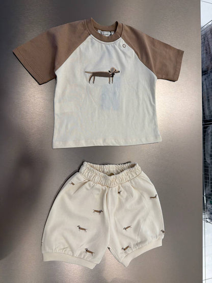 Shorts & Tshirt Set - DOG - 6M-3Y