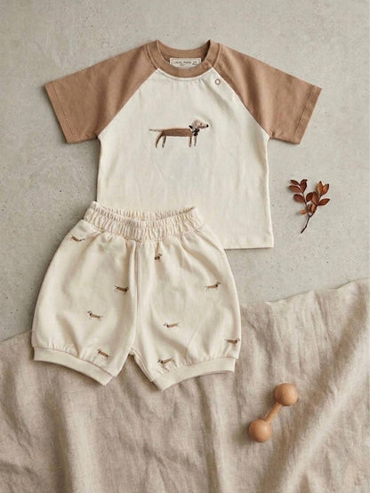 Shorts & Tshirt Set - DOG - 6M-3Y