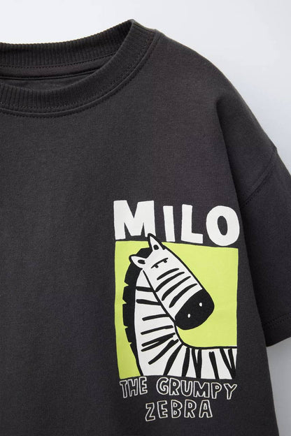 Shorts & Tshirt Set - MILO the ZEBRA - 2-8Y