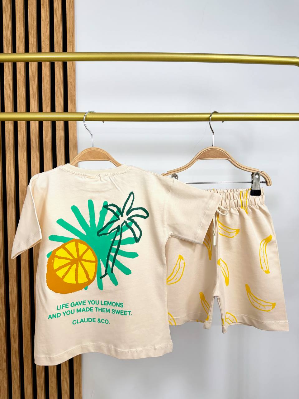 Shorts & Tshirt Set - Banana Pineapple - 2-8Y
