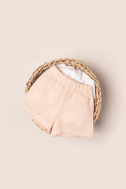 Muslin Shorts - Blue/Off-White/Orange/Baby Blue - 9M-4Y