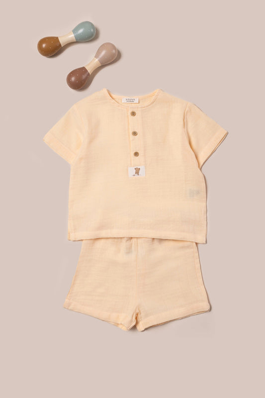 Muslin Shorts & Tshirt Set - 3-24M