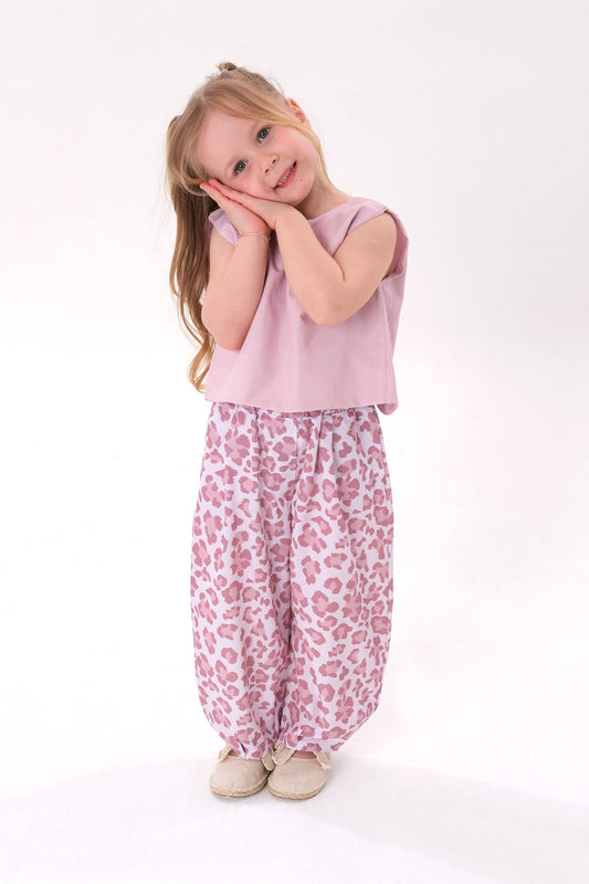 Leopard Pants & Top Set - 2-8Y