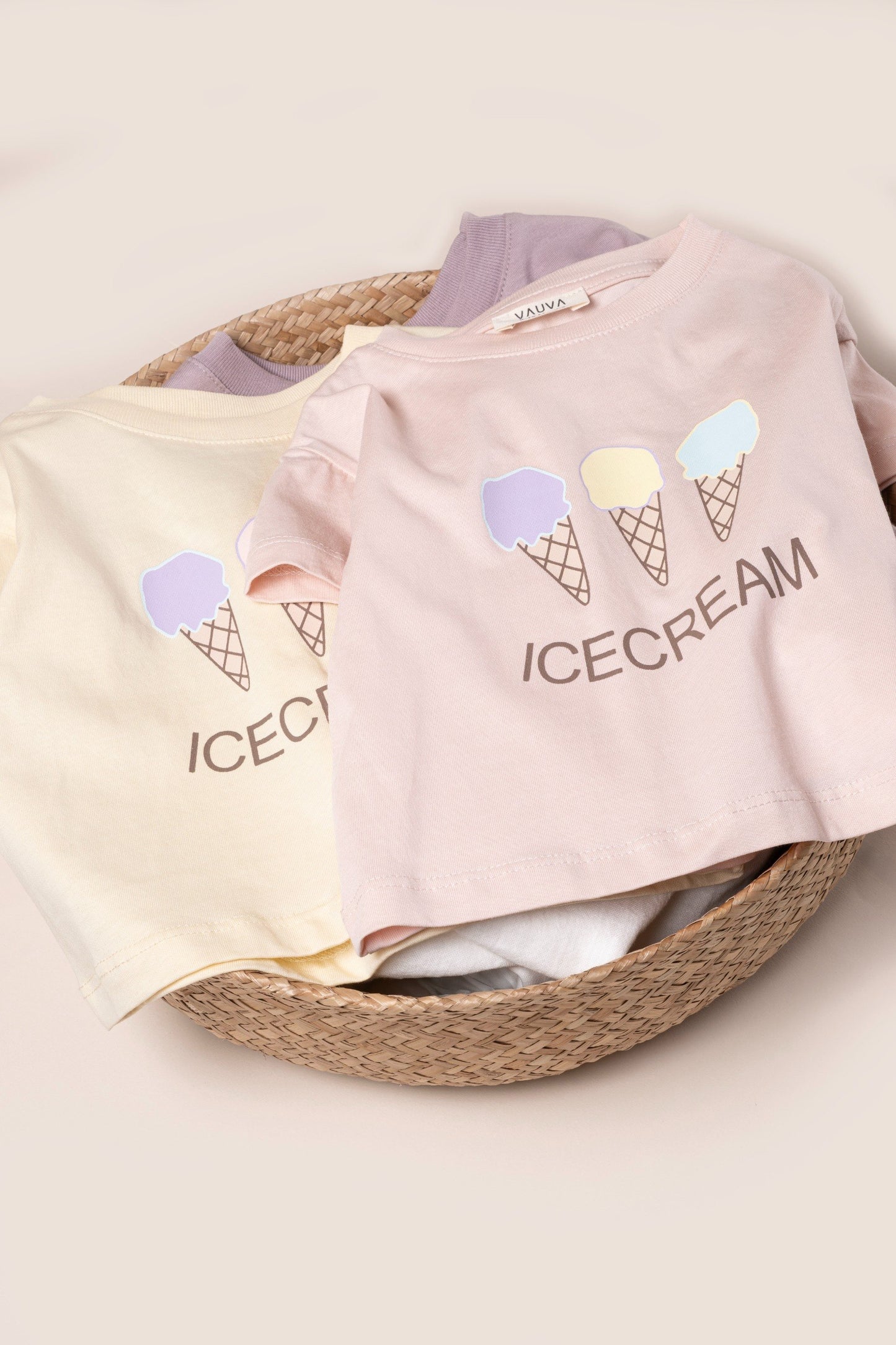 Ice Cream Tshirt - Yellow/Purple/Pink - 9M-4Y