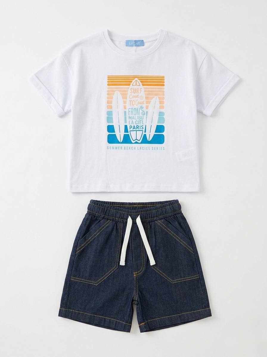 The SURF BOY - Shorts & Tshirt Set - 2-7Y