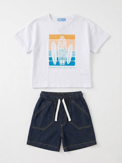 The SURF BOY - Shorts & Tshirt Set - 2-7Y