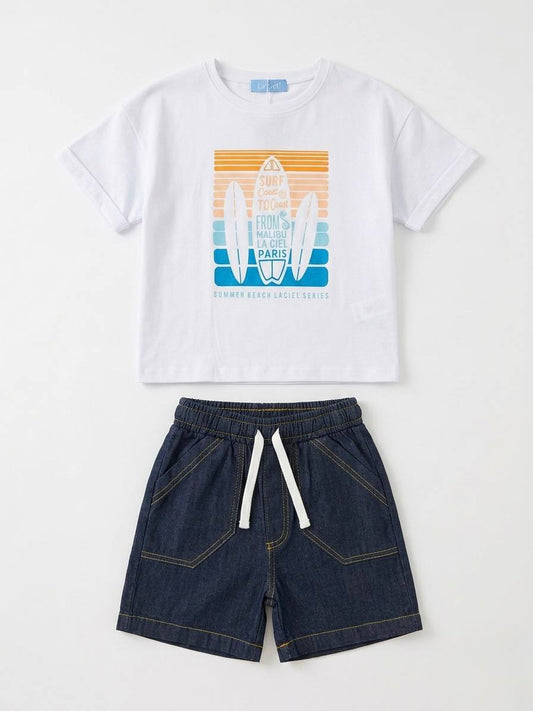The SURF BOY - Shorts & Tshirt Set - 2-7Y