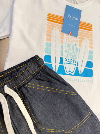 The SURF BOY - Shorts & Tshirt Set - 2-7Y
