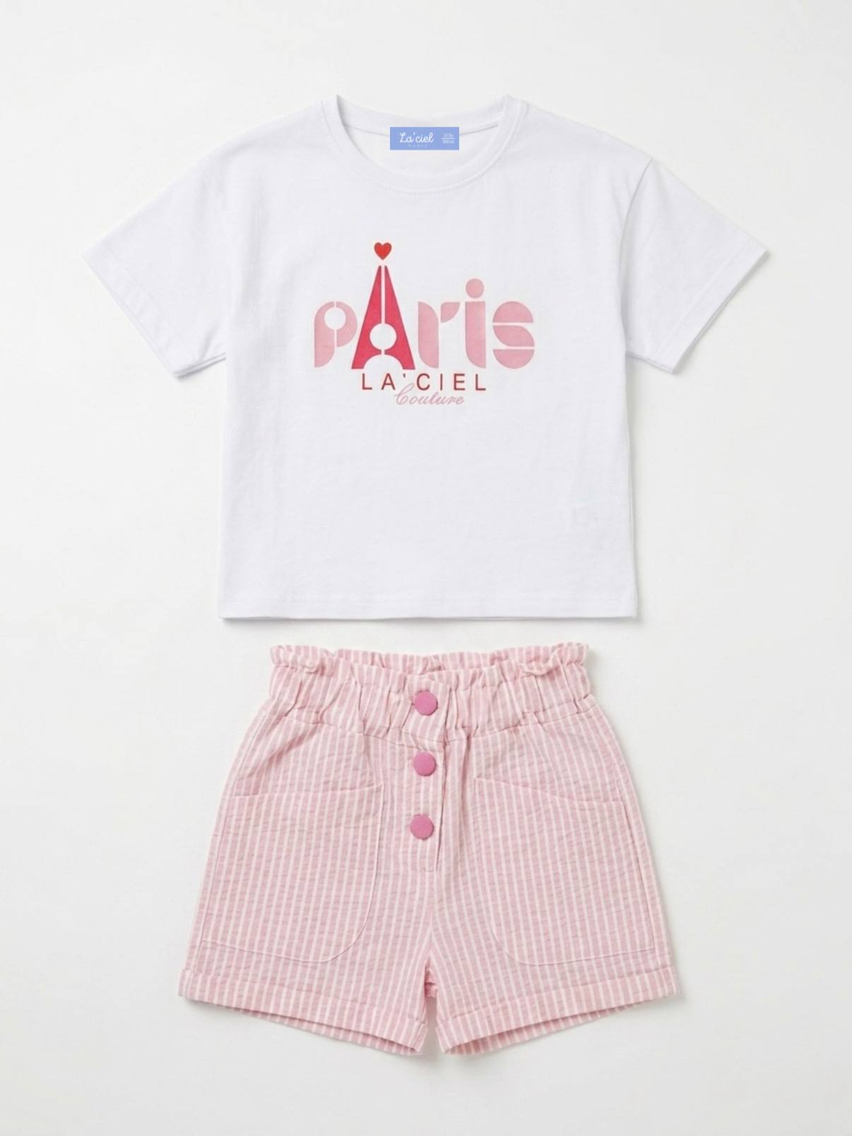 Paris Couture - Shorts & Tshirt Set - 2-7Y
