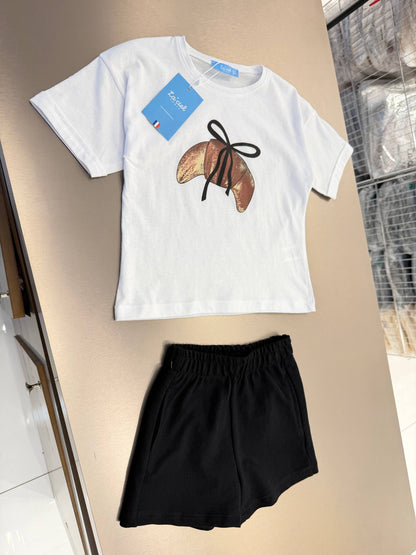 CROISSANT - Shorts & Tshirt Set - 2-7Y