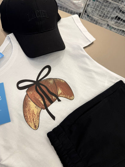 CROISSANT - Shorts & Tshirt Set - 2-7Y