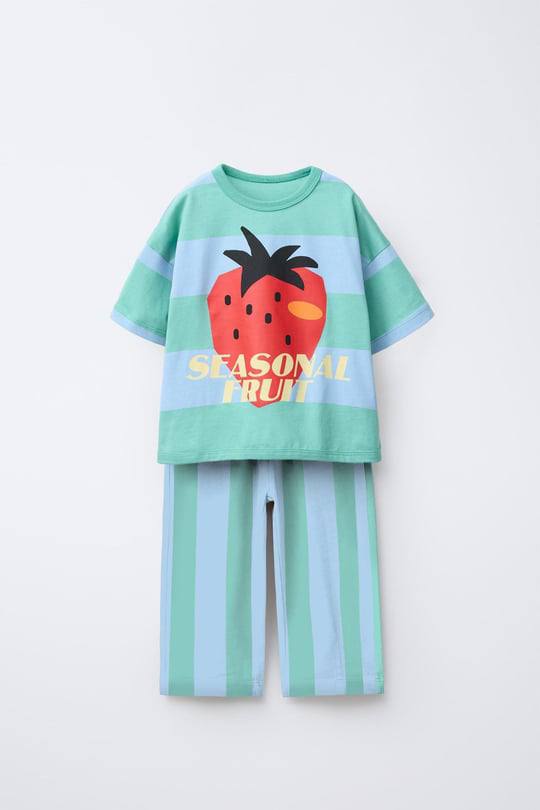 Seasonal Fruits - Pants & Tshirt Set - 2-8Y