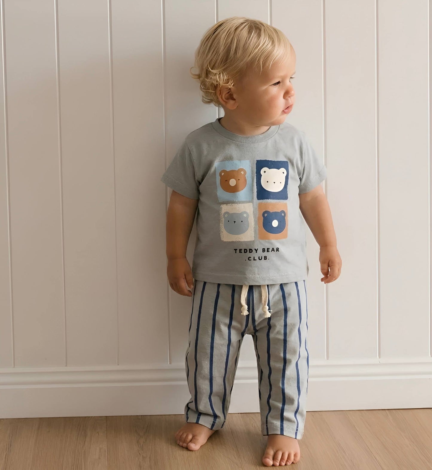 Teddy Bear Club - Pants & Tshirt Set - 6M-3Y