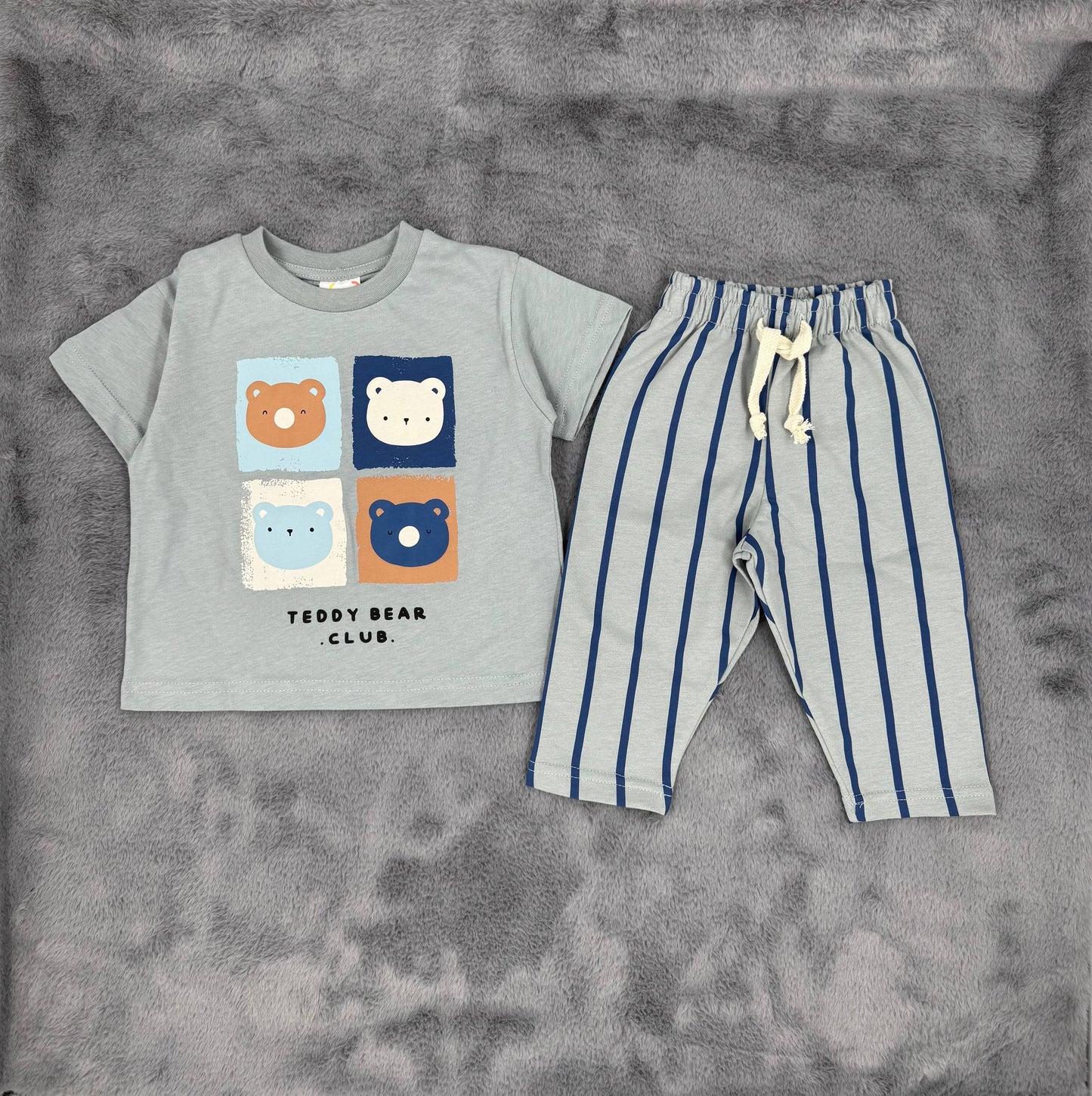 Teddy Bear Club - Pants & Tshirt Set - 6M-3Y