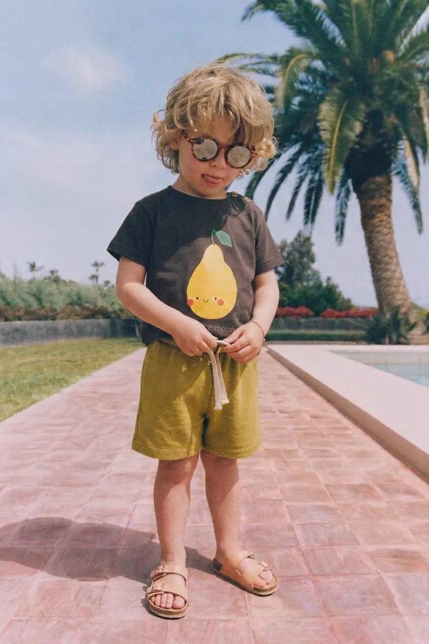 PEAR Tshirt  - White/Black - 6M-4Y