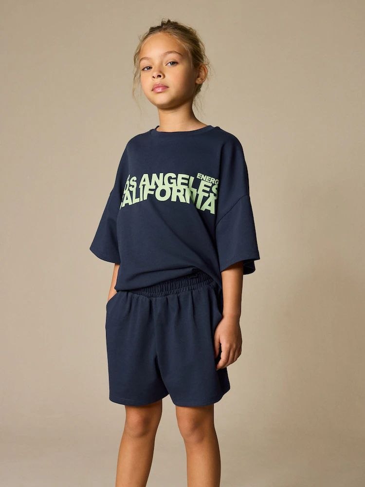 LOS ANGELES - Cotton Shorts & Tshirt Set - 3-10Y