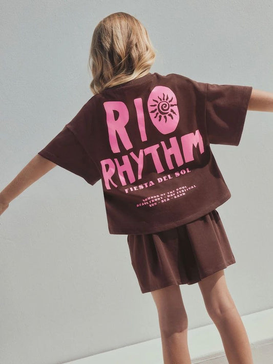 RIO RHYTHM - Cotton Shorts & Tshirt Set - 3-10Y
