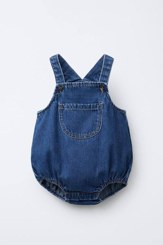 DENIM Overall Romper - 3-24M
