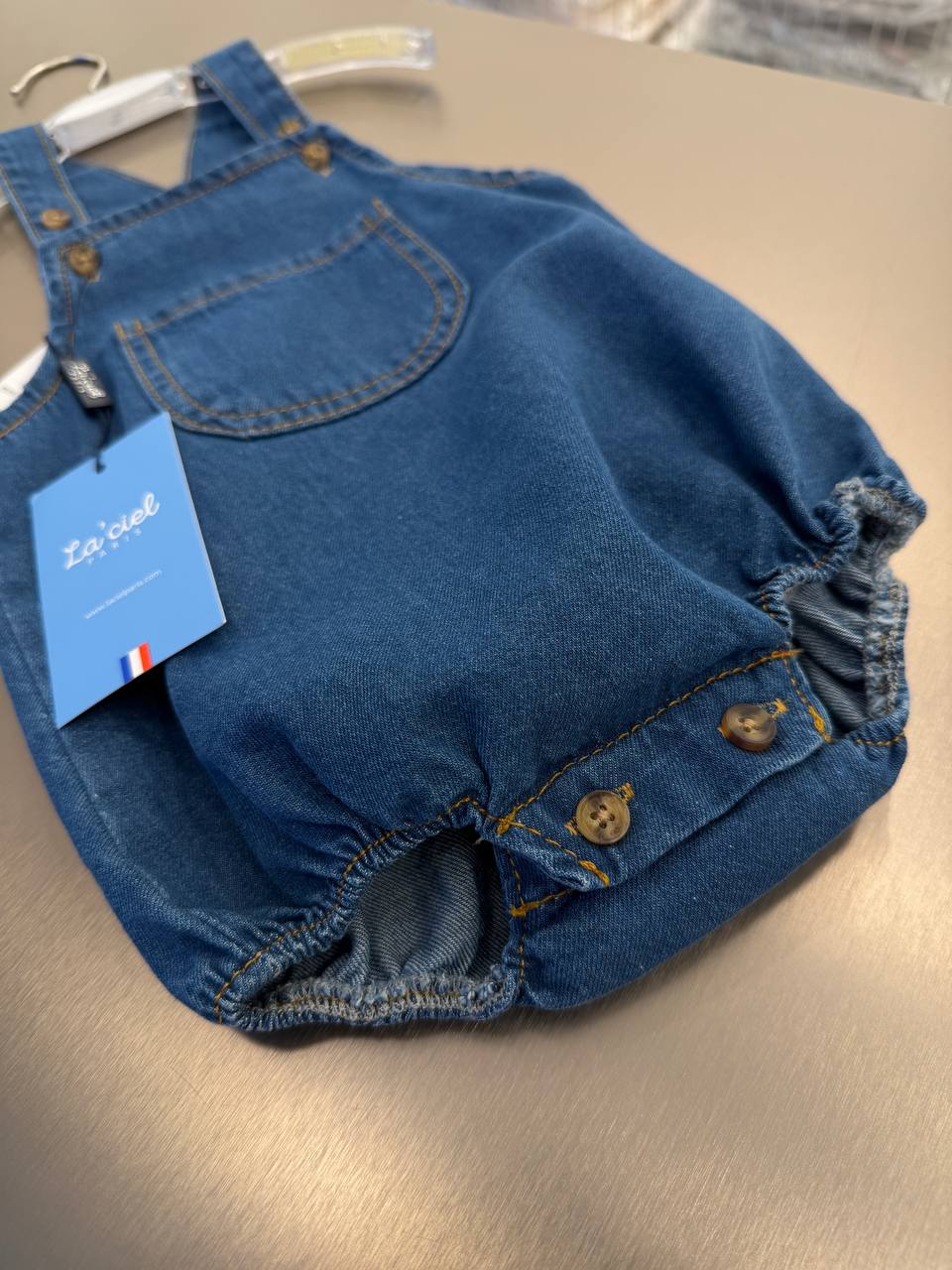 DENIM Overall Romper - 3-24M