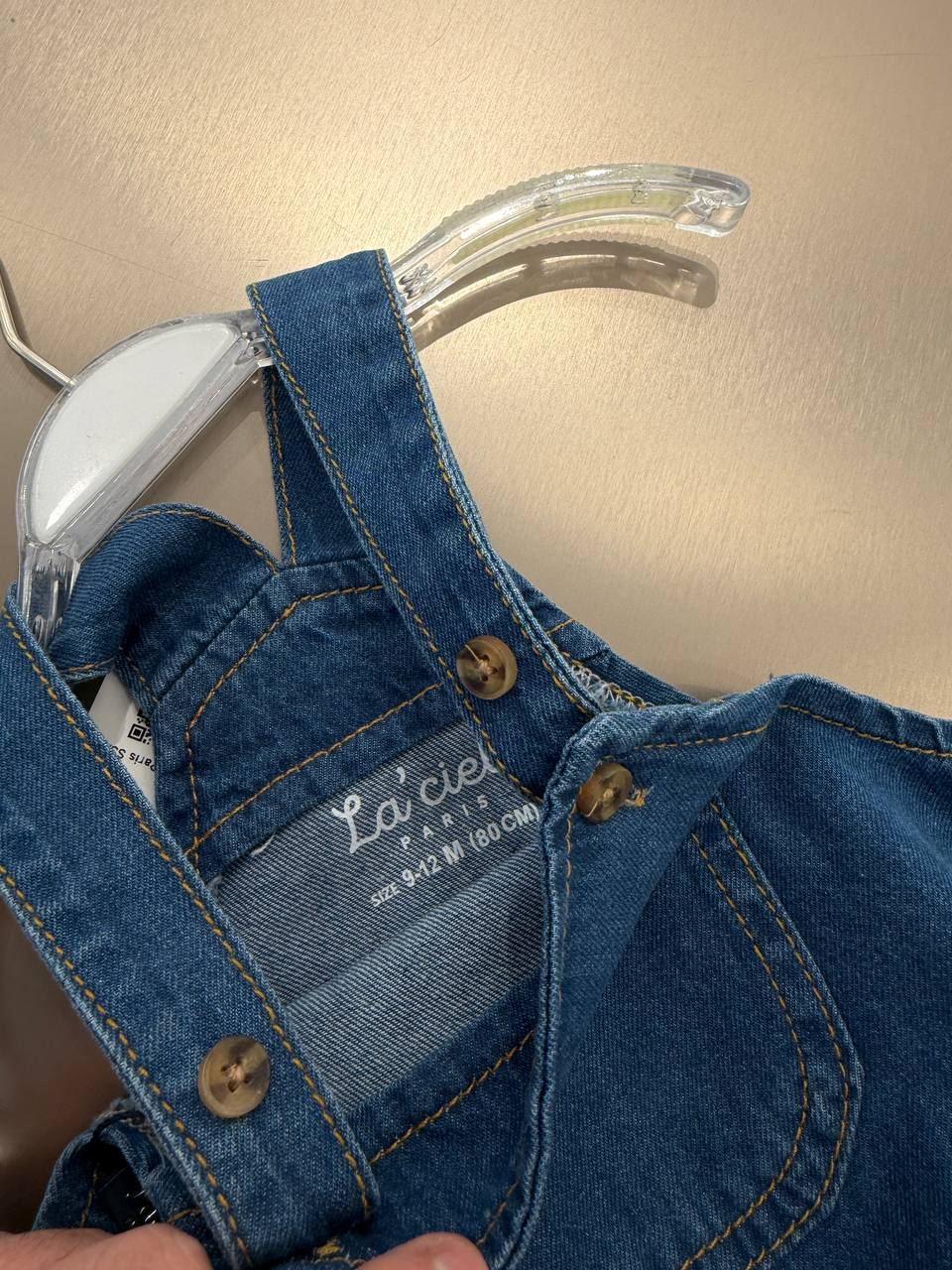 DENIM Overall Romper - 3-24M