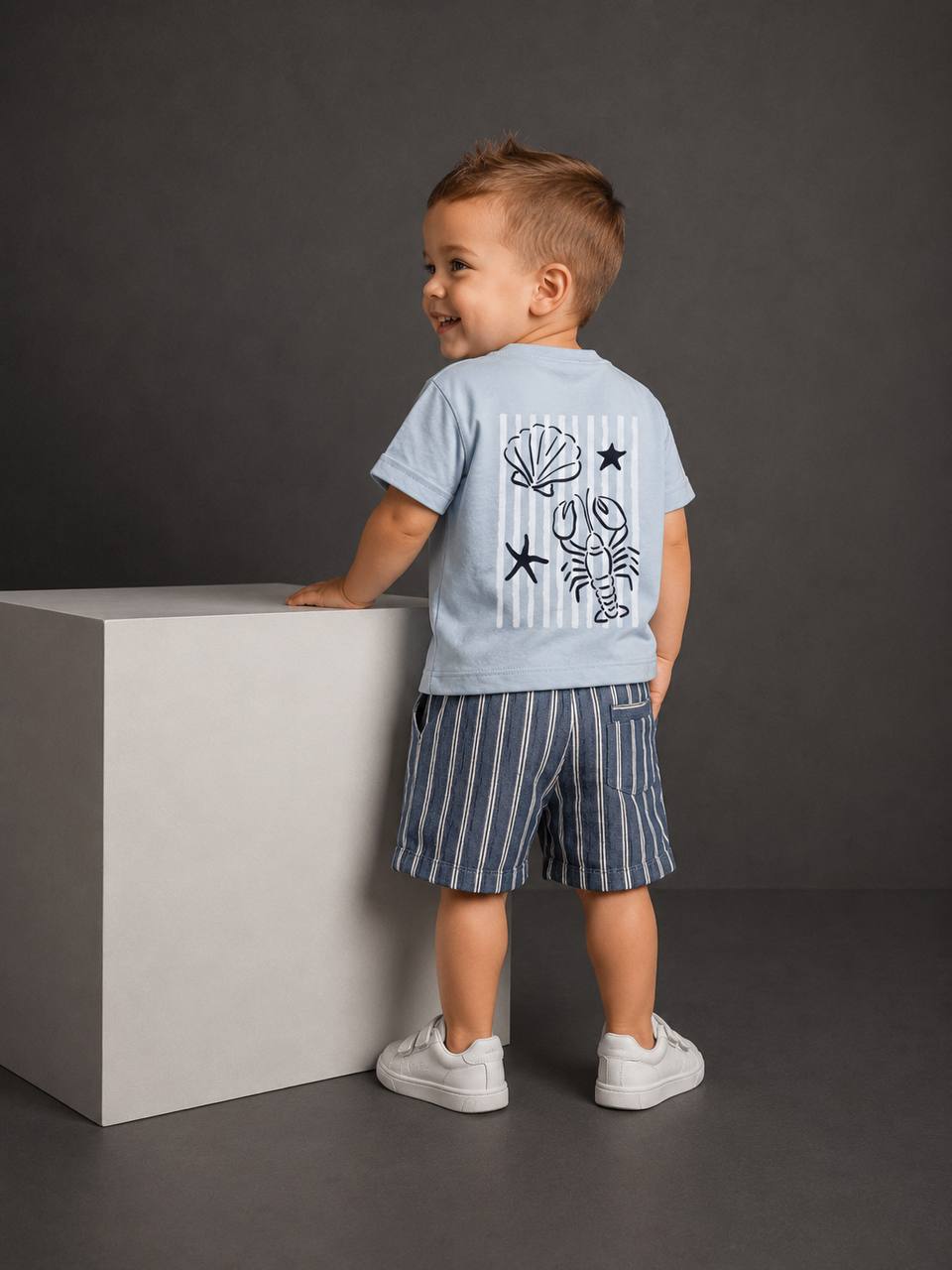 SNOOK BLUE Shorts & Tshirt Set - 9M-4Y