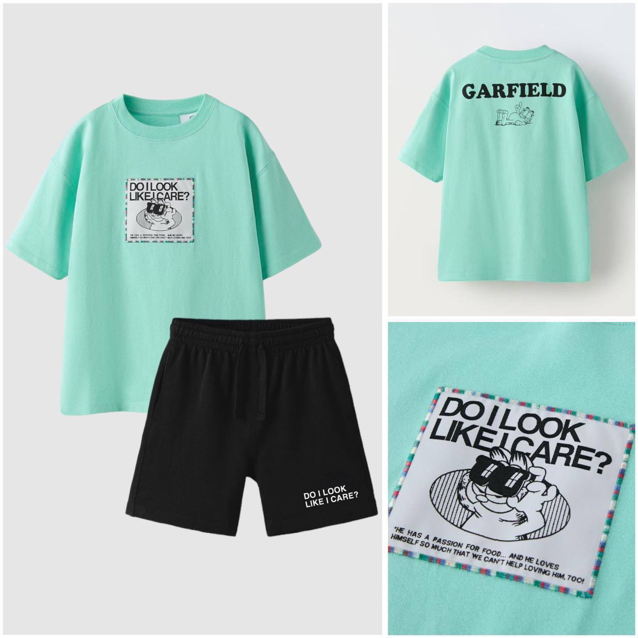 GARFIELD - Shorts & Tshirt Set 5-14Y