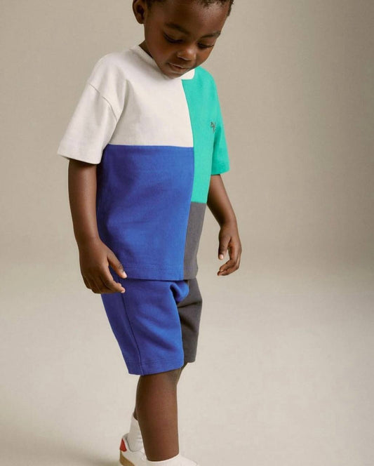 MULTICOLORED Shorts & Tshirt Set - 2-7Y