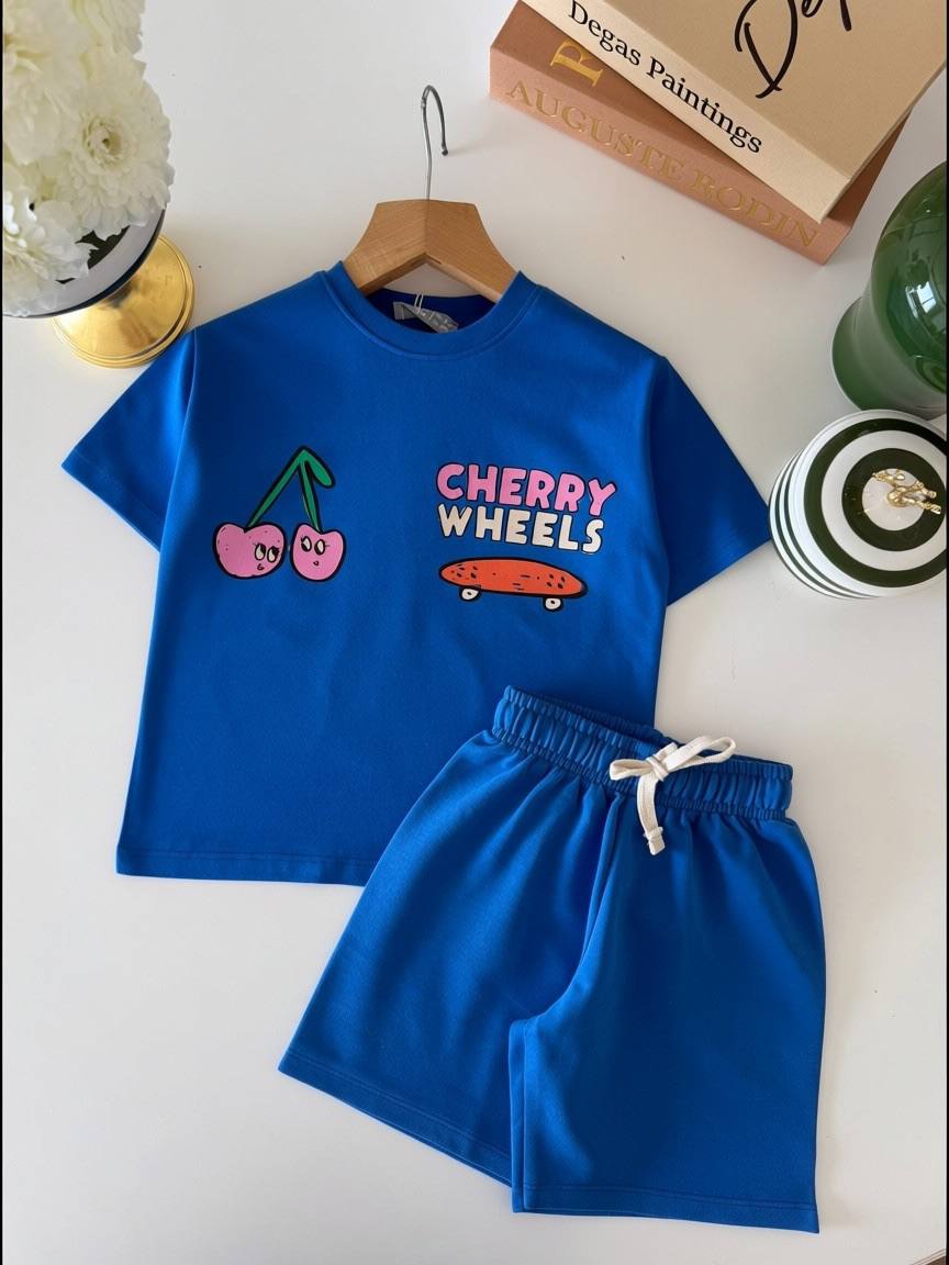 Cherry Wheels Shorts & Tshirt Set - 2-8Y