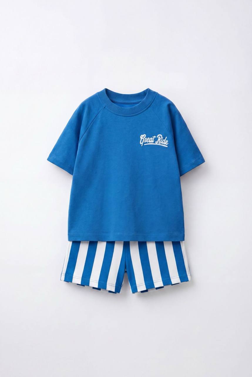 GREAT RIDE Shorts & Tshirt Set - 2-8Y