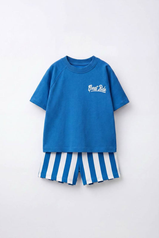 GREAT RIDE Shorts & Tshirt Set - 2-8Y
