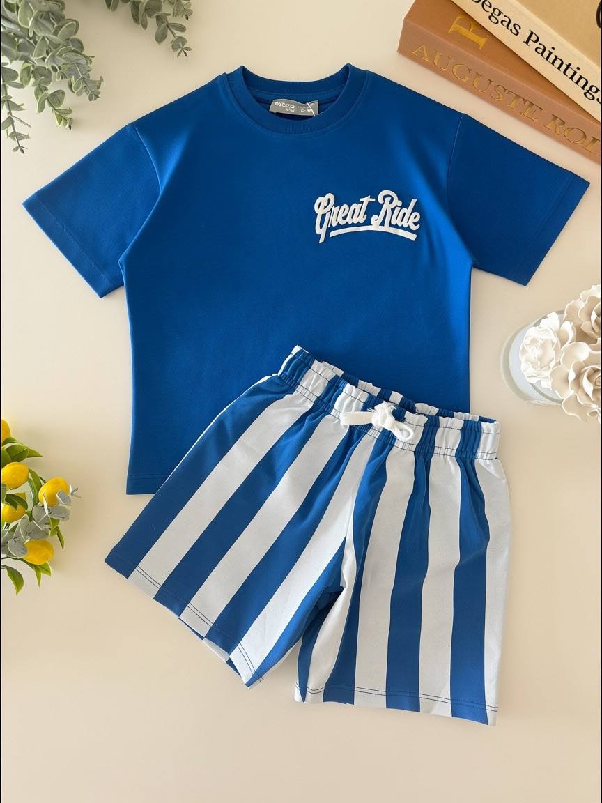 GREAT RIDE Shorts & Tshirt Set - 2-8Y