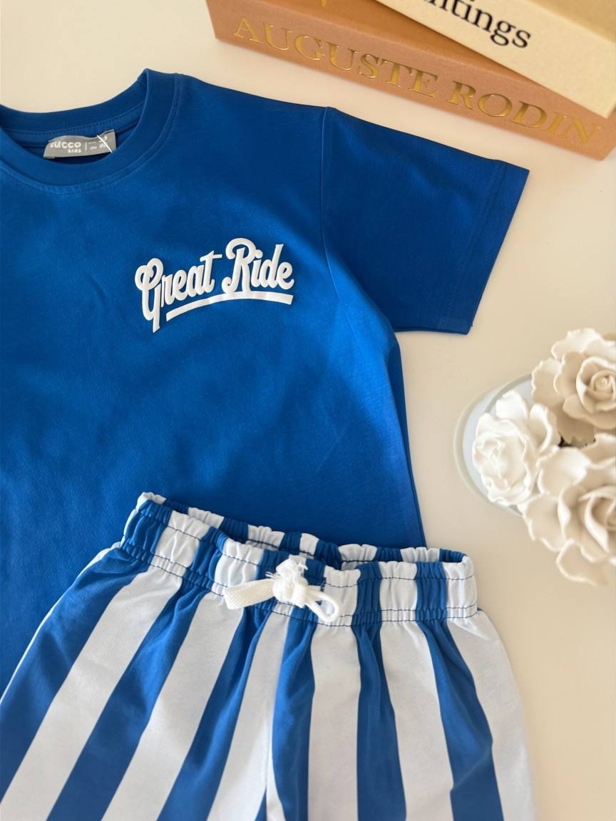 GREAT RIDE Shorts & Tshirt Set - 2-8Y