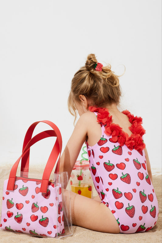 STRAWBERRY One Piece Swimsuit - 3-10Y (Without Bag)