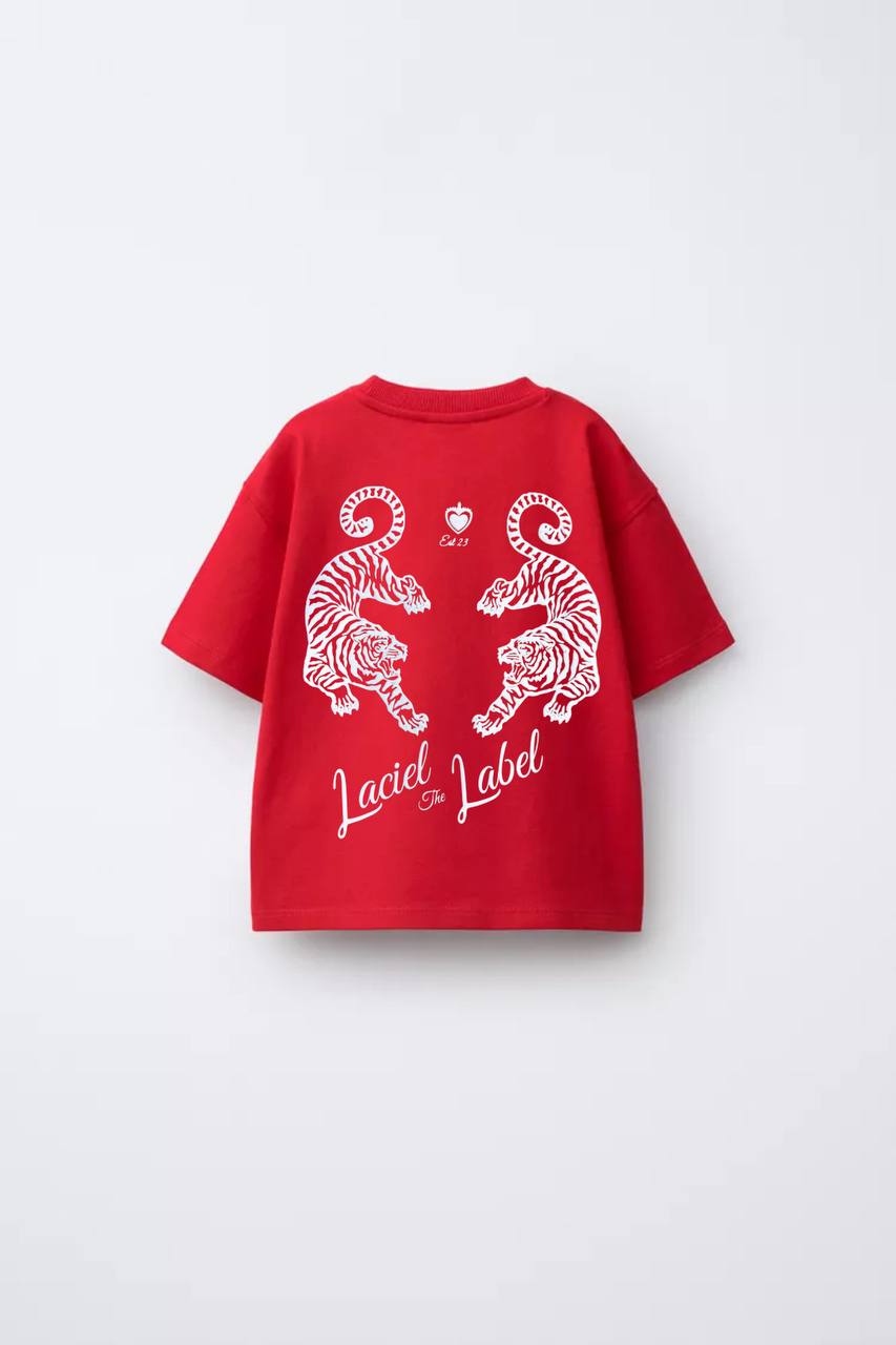 The Label Red Tshirt - 2-7Y