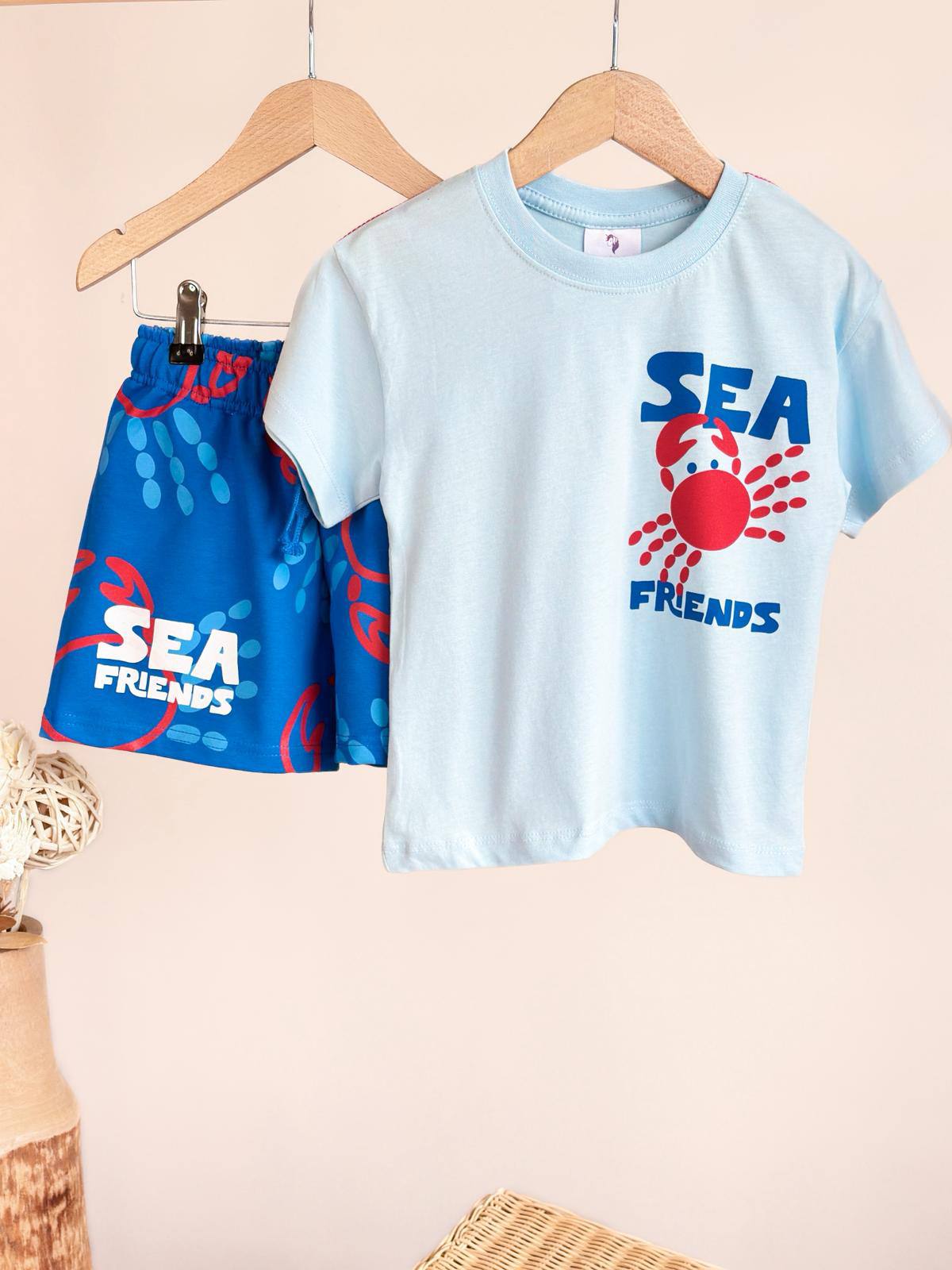 Sea Friends Shorts & Tshirt Set - 2-8Y