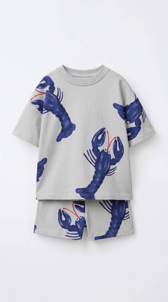 LOBSTER Shorts & Tshirt Set - 2-8Y