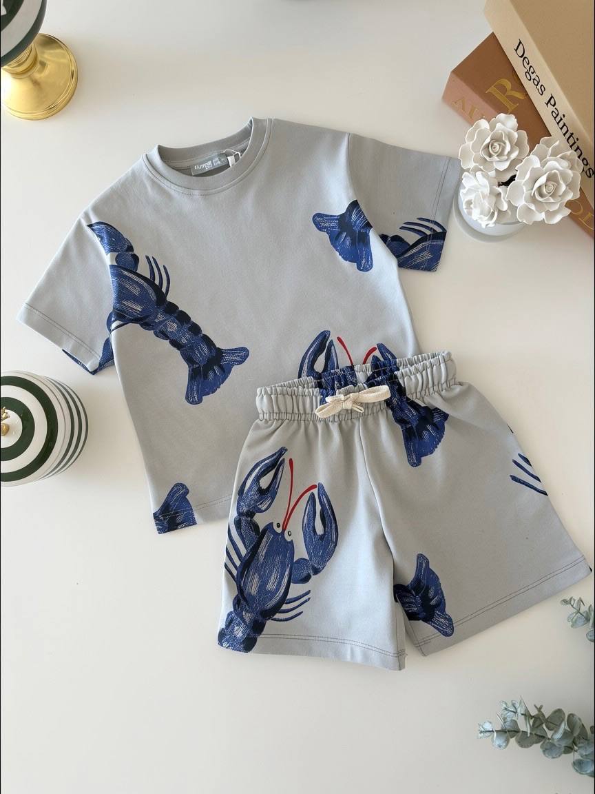 LOBSTER Shorts & Tshirt Set - 2-8Y