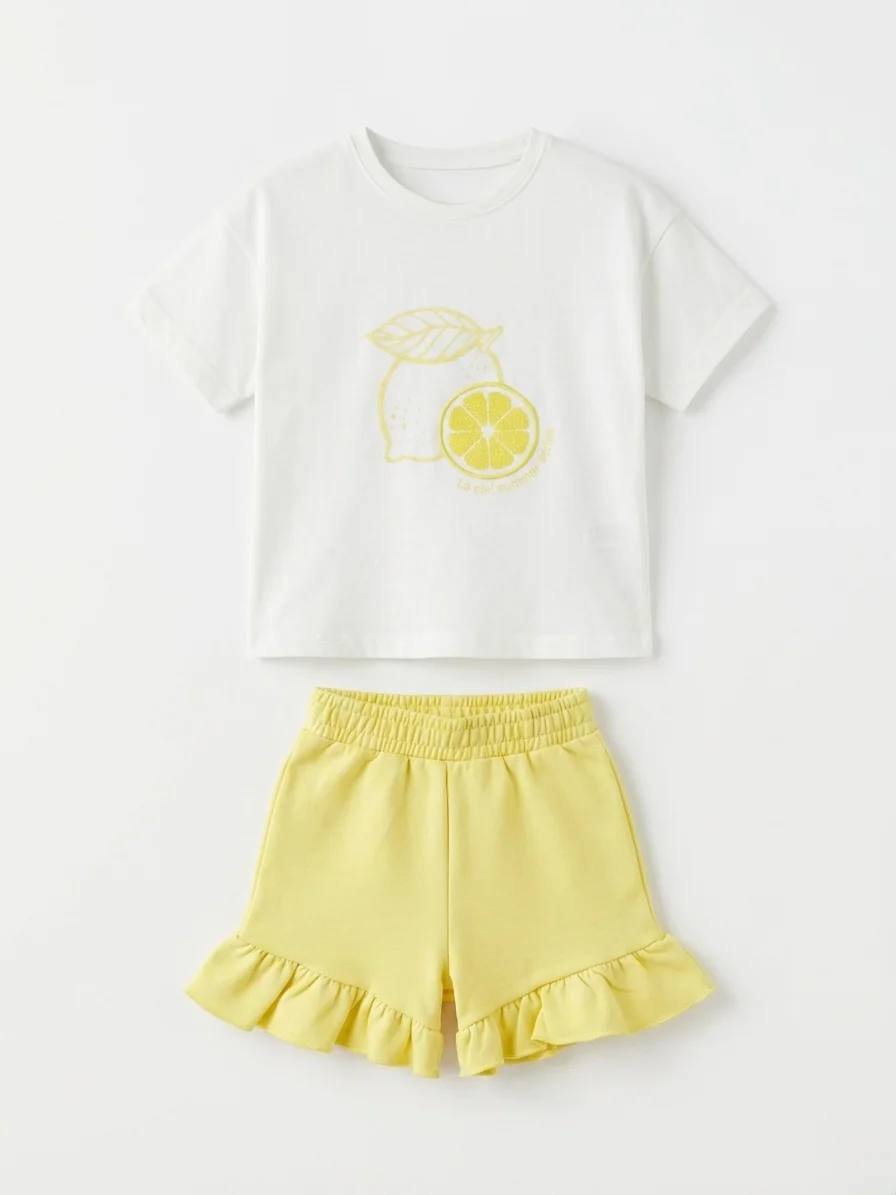 Lemon Vibes Shorts & Tshirt Set - 2-7Y