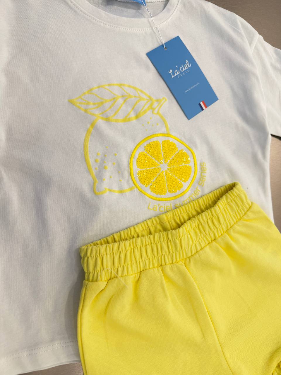 Lemon Vibes Shorts & Tshirt Set - 2-7Y