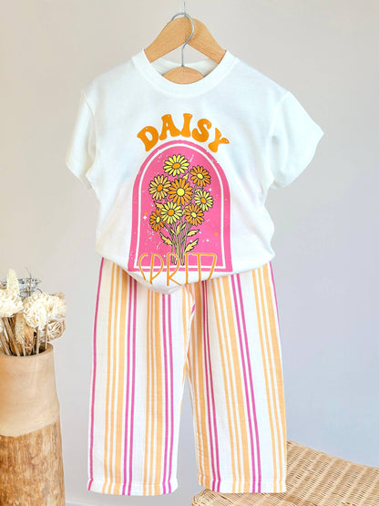 DAISY Muslin Pants & Tshirt Set - 2-8Y