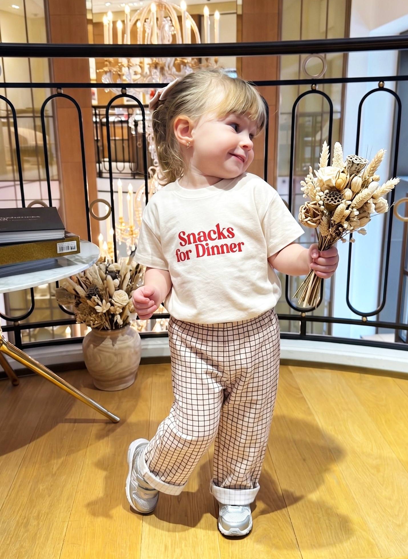 Snacks for Dinner Pants & Tshirt Set - 2-8Y