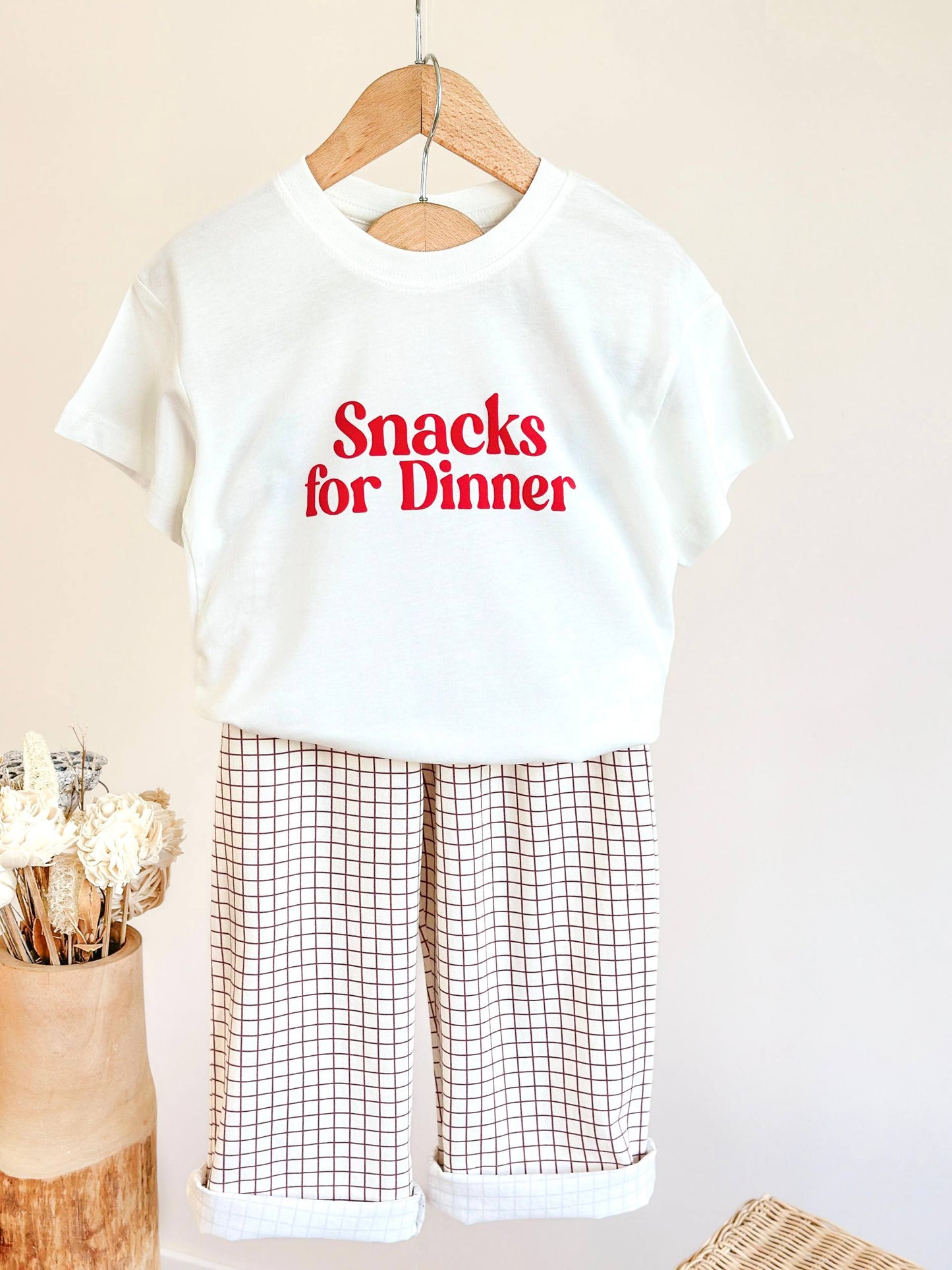 Snacks for Dinner Pants & Tshirt Set - 2-8Y