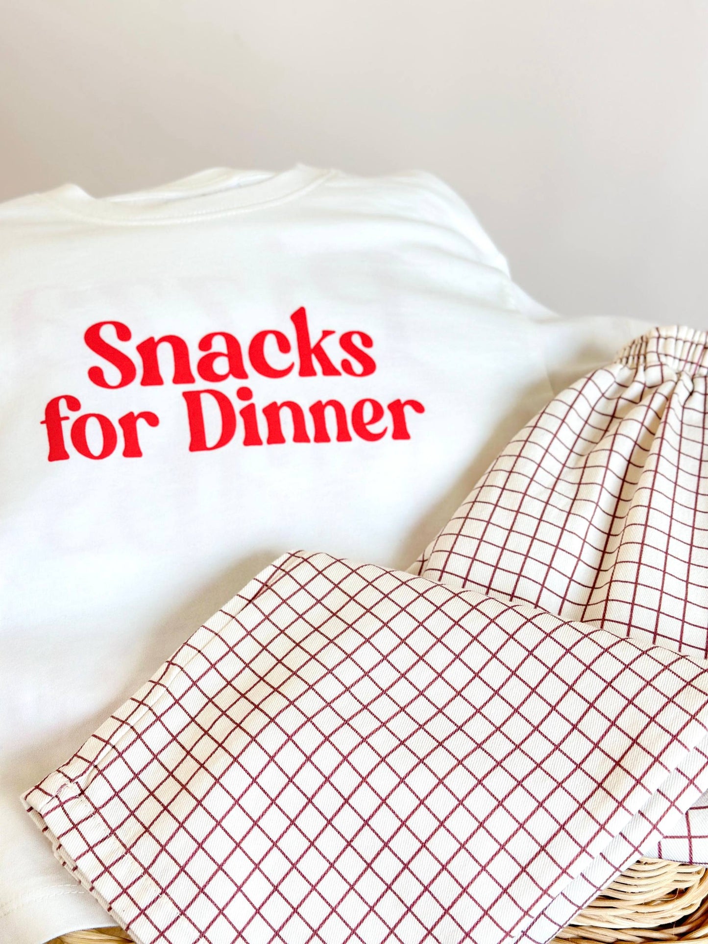 Snacks for Dinner Pants & Tshirt Set - 2-8Y