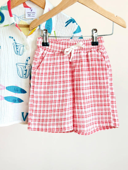 The Reef Muslin Shorts & Shirt Set - 2-8Y