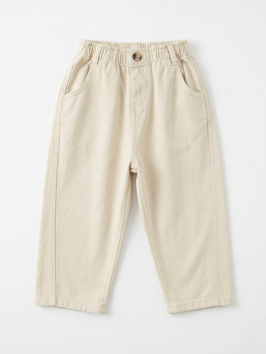 DENIM Balloon Beige Pants - 2-7Y