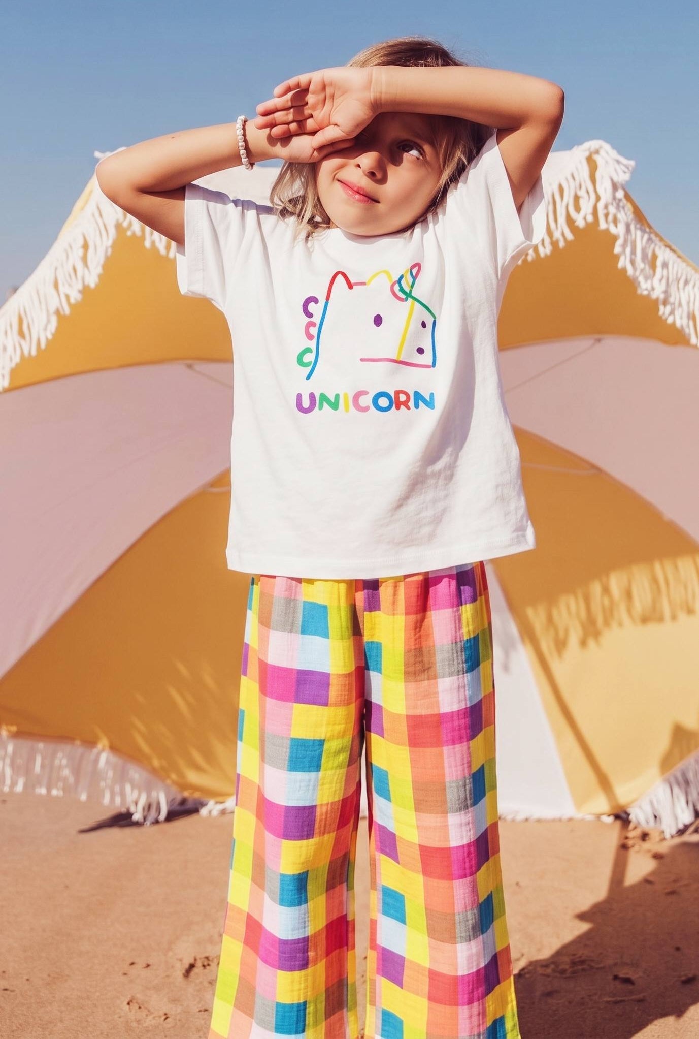 UNICORN Colorful Pants & Tshirt Set - 2-8Y