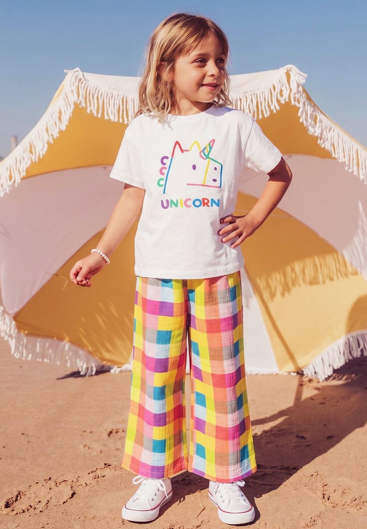 UNICORN Colorful Pants & Tshirt Set - 2-8Y