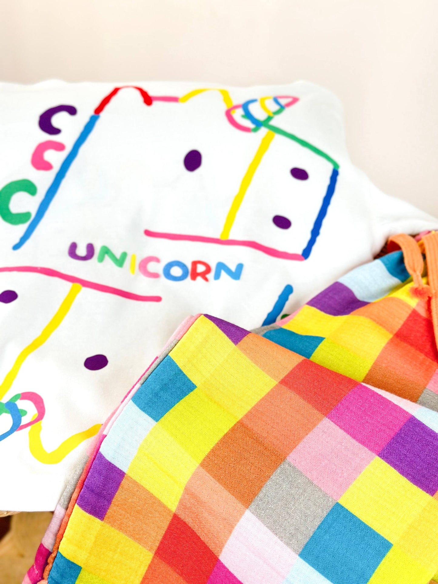 UNICORN Colorful Pants & Tshirt Set - 2-8Y