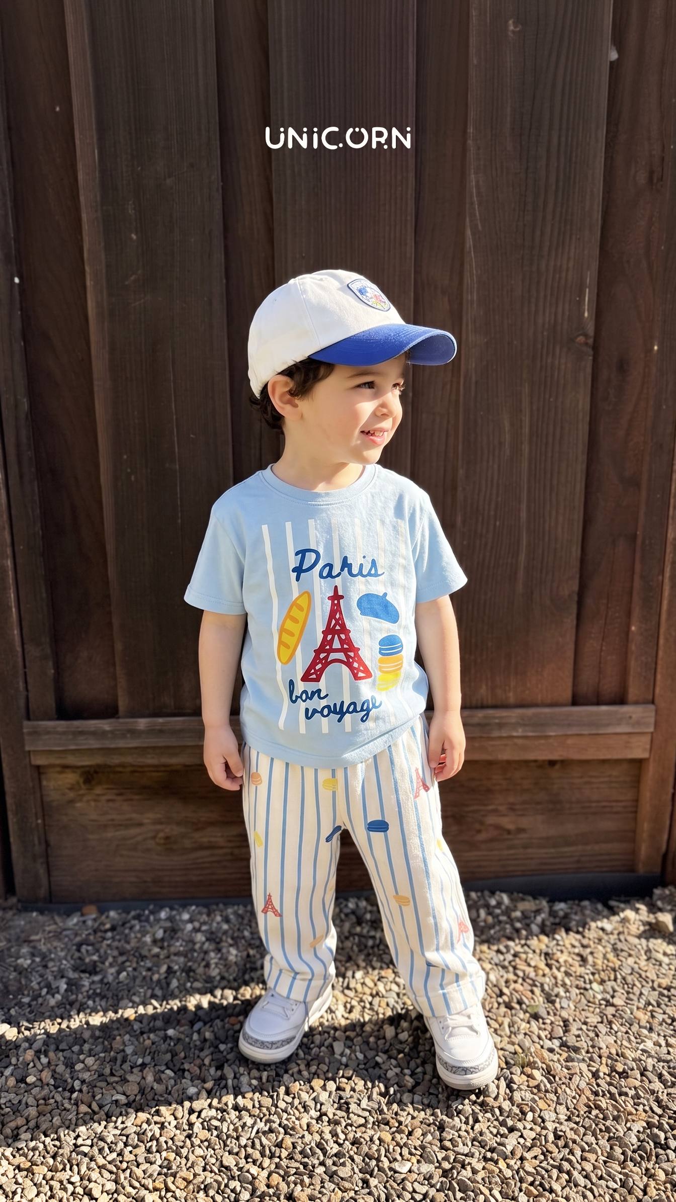 Paris Bon Voyage Pants & Tshirt Set - 2-8Y