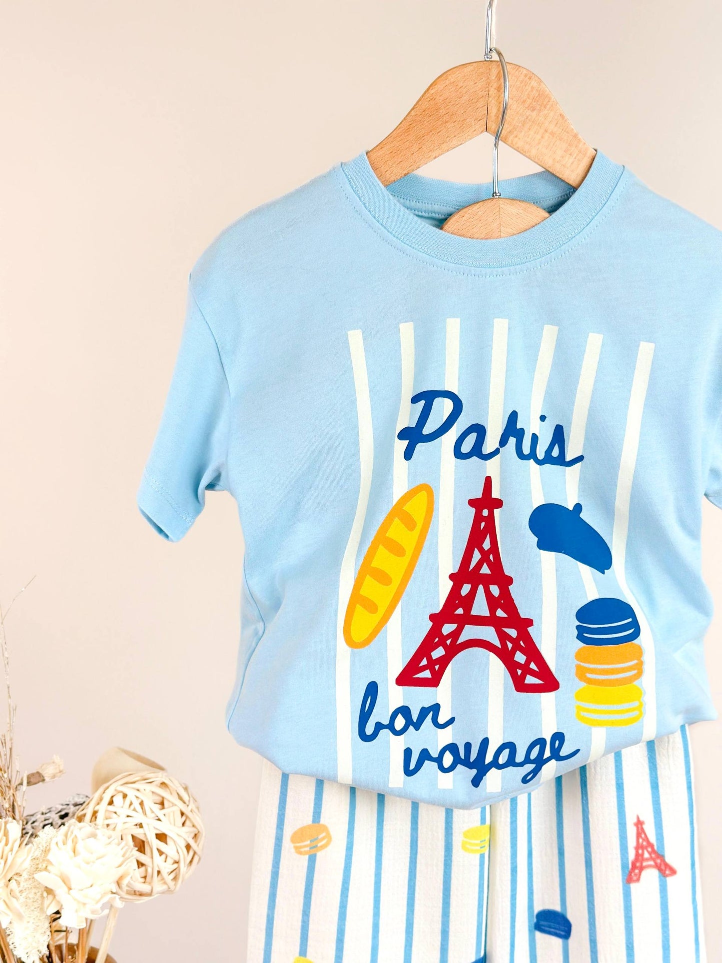 Paris Bon Voyage Pants & Tshirt Set - 2-8Y